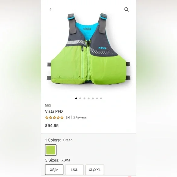 Vista NRS Life Jacket - women’s xs-m - Picture 3 of 3